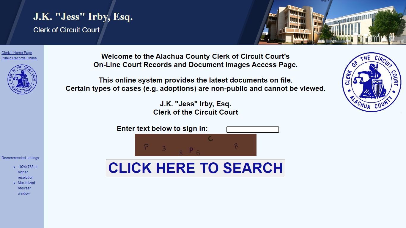 Court Records - Alachua County